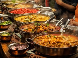 Indian takeaway at a London's market