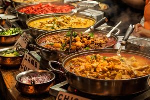 Indian takeaway at a London's market